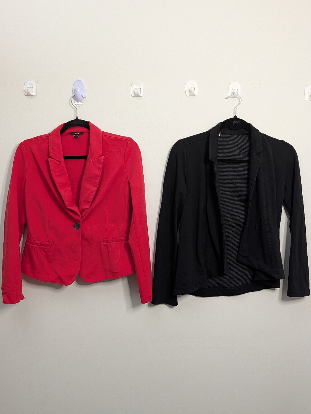 Blazer bundle: black Costa Blanca blazer and red Jacobs blazer.